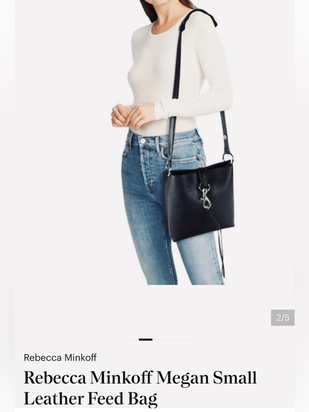 NEW WITH TAGS IN BAG Rebecca Minkoff Black Leather Crossbody